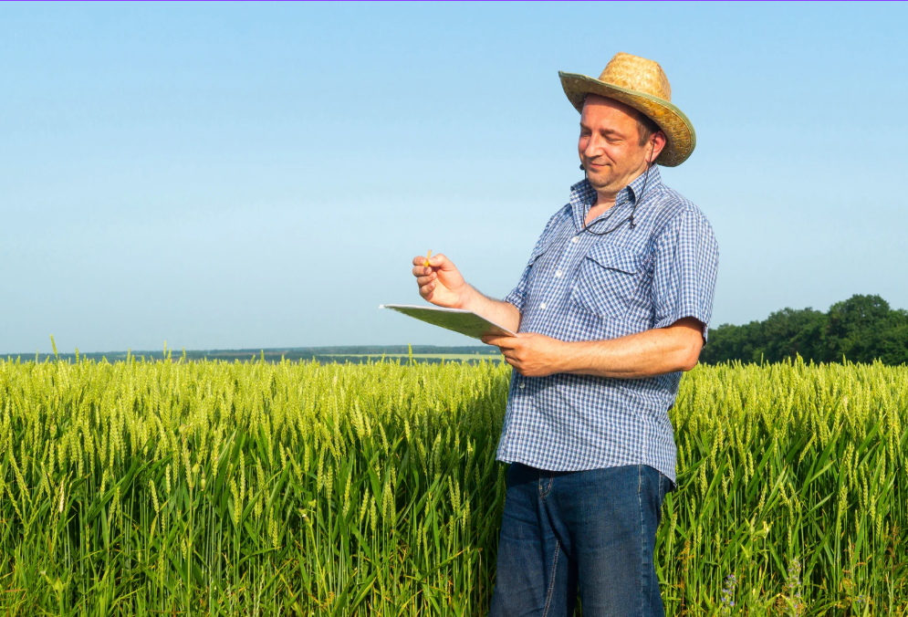Produtor rural no campo